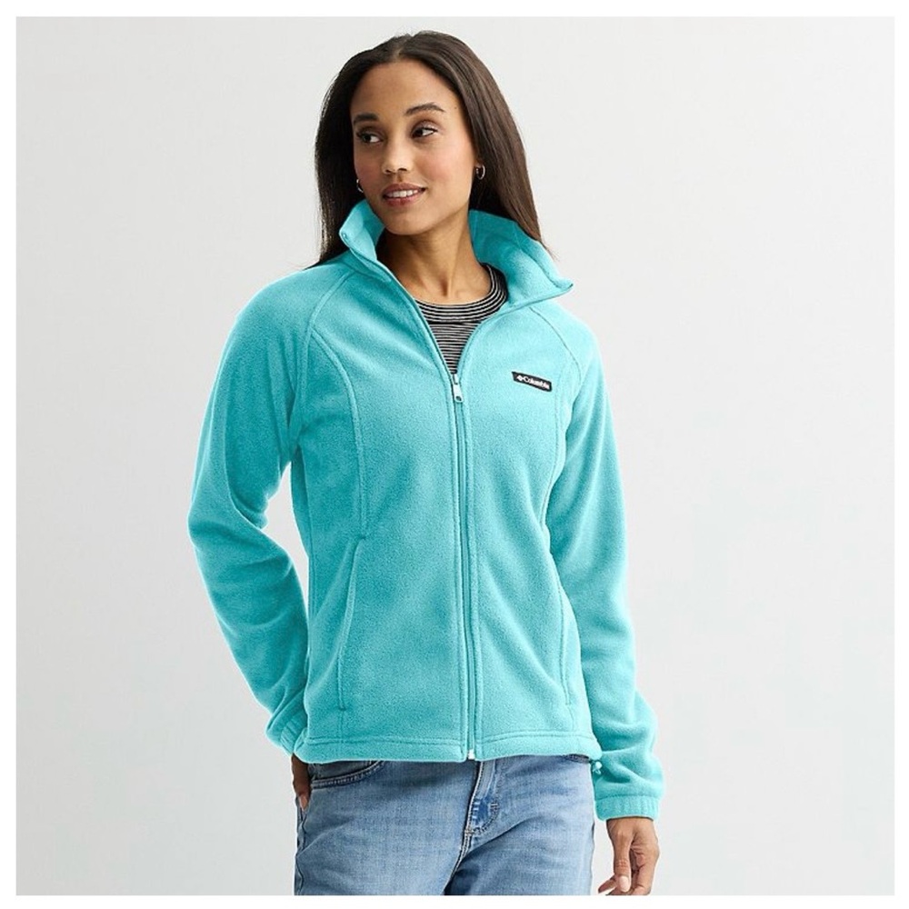 Columbia Women's Pale Blue Full-Zip Teddy Fleece Jacket - Picture 4 of 16